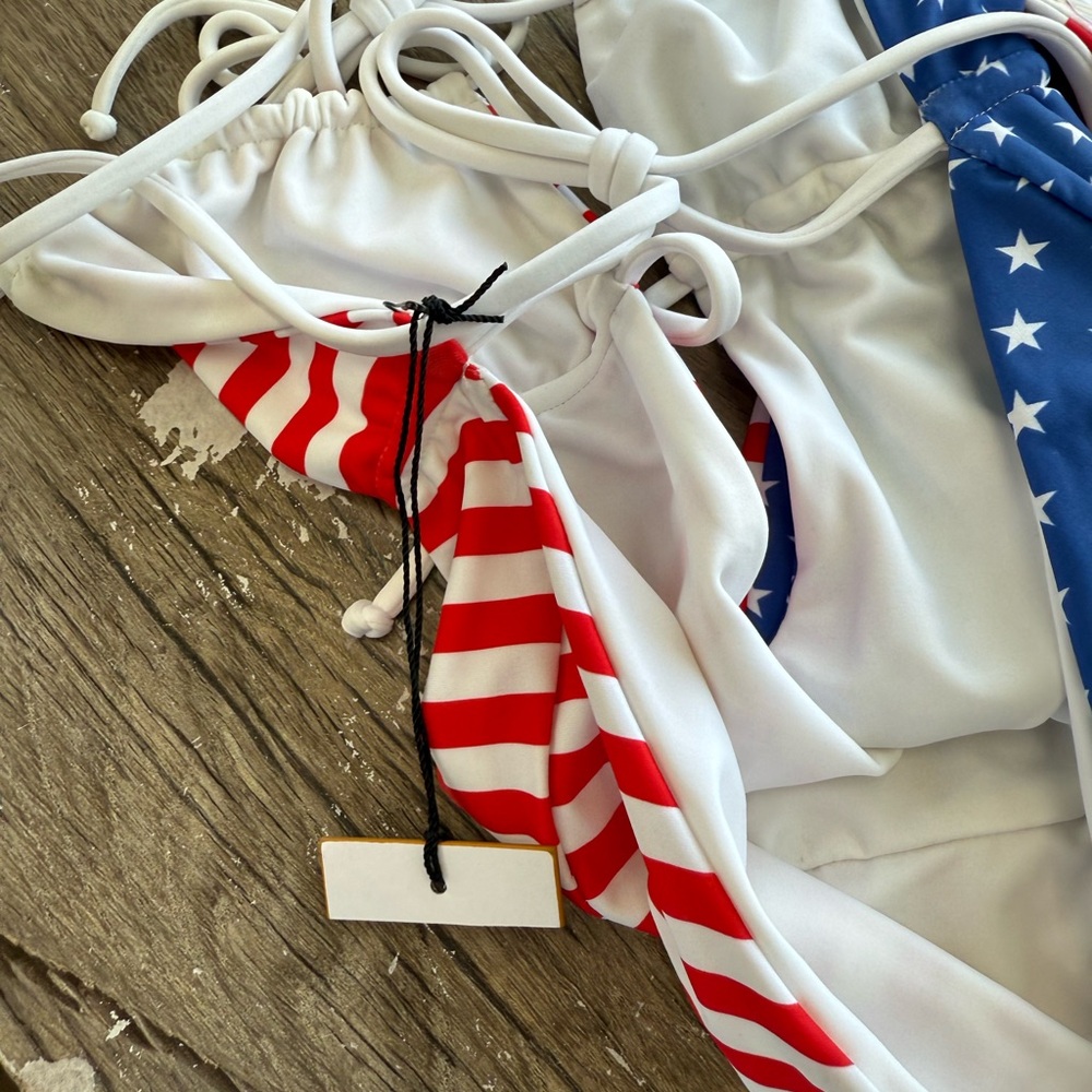 Stars & Stripes One Piece in American Flag size‎ small NWT - Picture 5 of 7